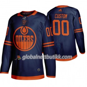 Edmonton Oilers Hockeydrakt Custom Adidas 2019-2020 Blå Authentic - Herre